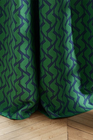 $Rideau Raffy - Pétrole et vert - 136 x 280 cm