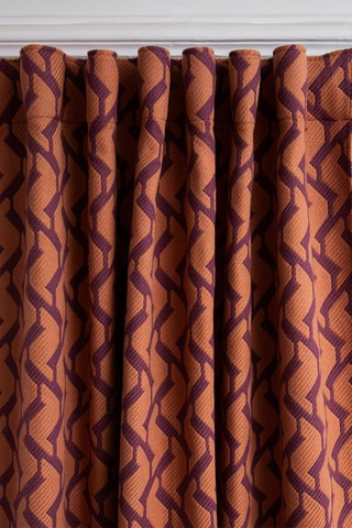 $Rideau Raffy - Prune et orange - 136 x 280 cm