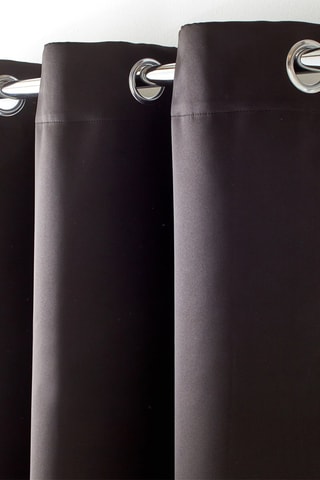 $2 rideaux à œillets Blackout - Noir - 140 x 180 cm