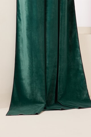 $Rideau à œillets en velours Dario - Vert foncé - 140 x 270 cm