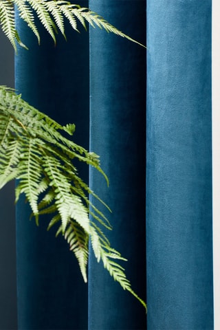 $Rideau à œillets Vasco - Bleu pétrole - 140 x 350 cm