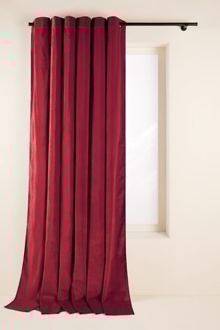 $Rideau à œillets en velours Dario - Rouge - 140 x 270 cm