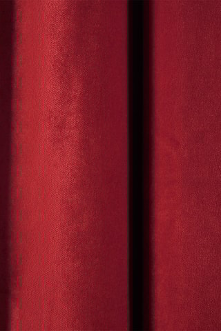 $Rideau à œillets en velours Dario - Rouge - 140 x 270 cm