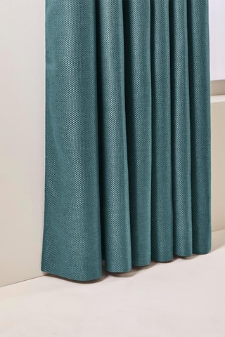 $Rideau à œillets Coconut - Bleu-vert - 145 x 277 cm