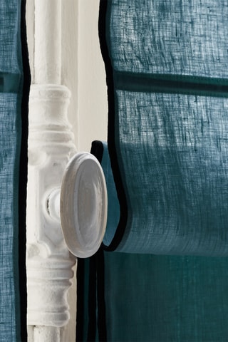$Store en lin Carlina - Bleu - 45 x 220 cm