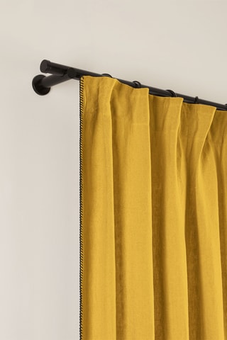 $Rideau à œillets en lin Nino - Jaune - 135 x 280 cm