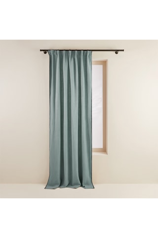 $Rideau en lin Nino - Vert de gris - 135 x 280 cm