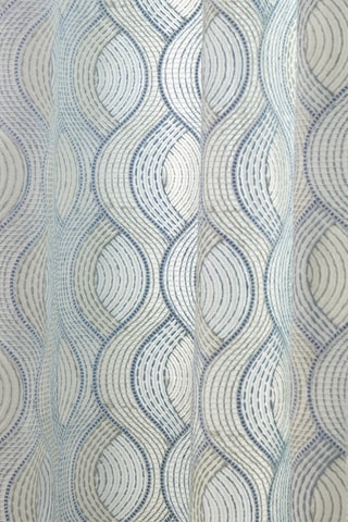 $Rideau Kamarie - Blanc et ciel - 145 x 285 cm