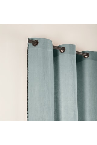 $Rideau en lin Nino - Vert de gris - 135 x 350 cm