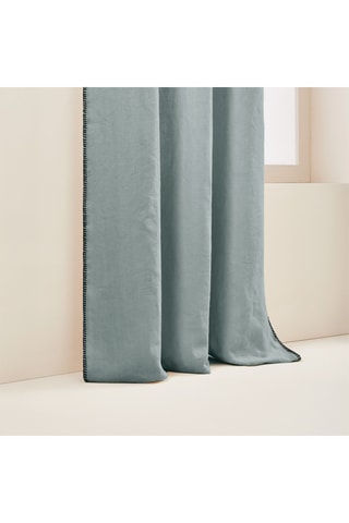 $Rideau en lin Nino - Vert de gris - 135 x 350 cm