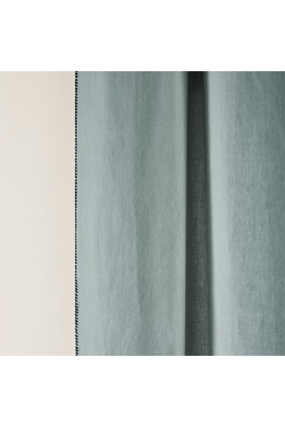$Rideau en lin Nino - Vert de gris - 135 x 350 cm