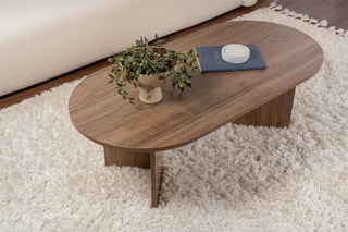 $Table basse Sable - Imitation noyer
