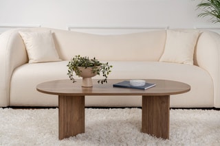 $Table basse Sable - Imitation noyer