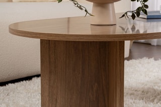 $Table basse Sable - Imitation noyer