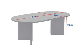 $Table basse Sable - Imitation noyer