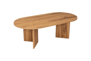 $Table basse Oval - Imitation bois