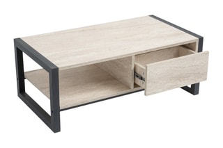 $Table basse Halziden - Ecru et noir