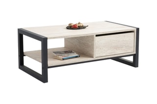 $Table basse Halziden - Ecru et noir