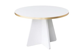 $Table basse Mushroom - Blanc et doré