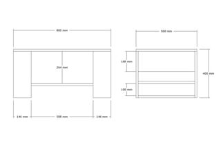 $Table basse Iris - 80 x 40 x 50 cm