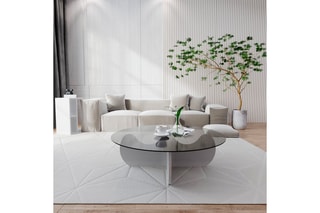 $Table basse - Plateau en verre - 90 x 90 x 30 cm