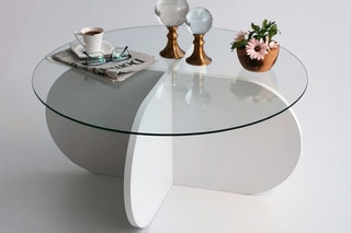$Table basse - Plateau en verre - 75 x 75 x 35 cm