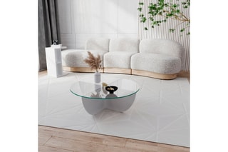 $Table basse - Plateau en verre - 90 x 90 x 30 cm