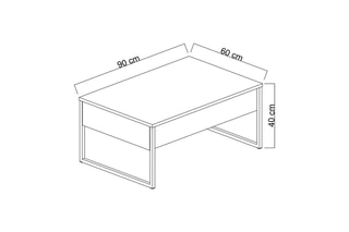 $Table basse - 90 x 40 x 60 cm