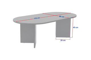 $Table basse Sable - 119 x 40 x 60 cm