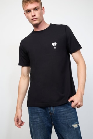 $T-shirt regular en coton biologique Kodaki - Noir