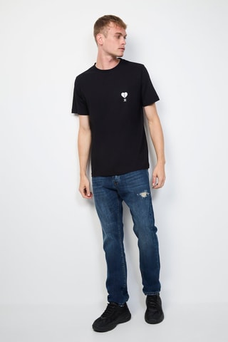 $T-shirt regular en coton biologique Kodaki - Noir
