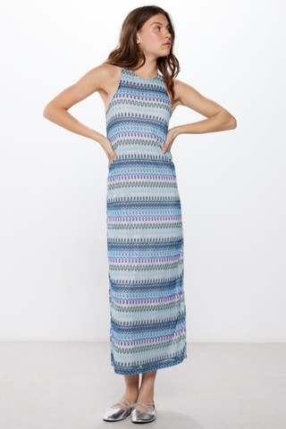 $Robe longue - Bleu