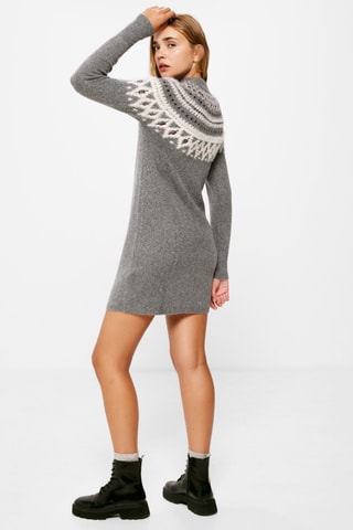 $Robe pull - Gris et blanc