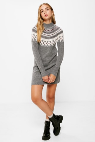 $Robe pull - Gris et blanc