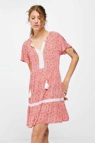 $Robe courte - Rouge