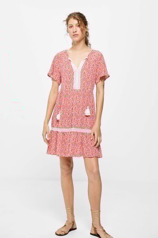 $Robe courte - Rouge