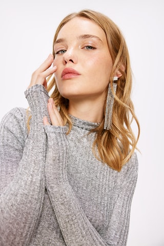 $Robe midi - Gris