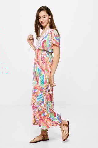 $Robe midi - Multicolore