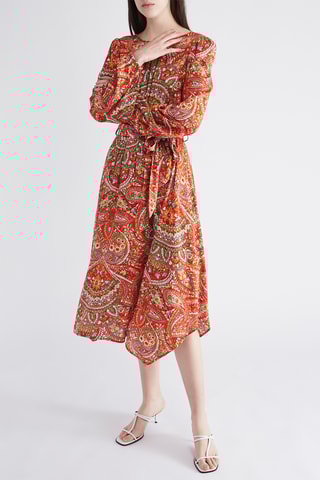 $Robe midi - Rouge