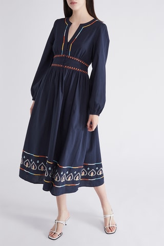$Robe midi - Bleu