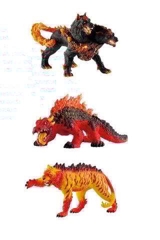$Cerbère, Lézard de lave et Tigre de lave Eldrador - Dès 3 et 7 ans