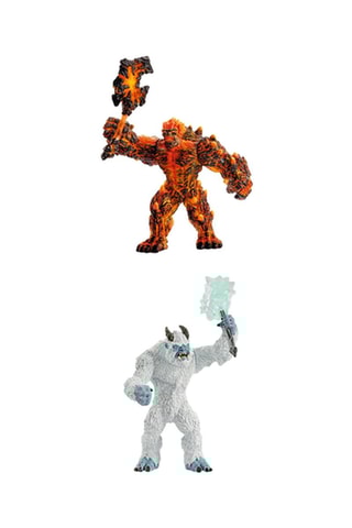 $Golem de lave avec arme et Monstre de glace avec arme Eldrador® - Dès 3 et 7 ans