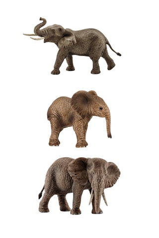 $Eléphant femelle, éléphant mâle et éléphanteau d'Afrique Wild Life - Dès 3 ans