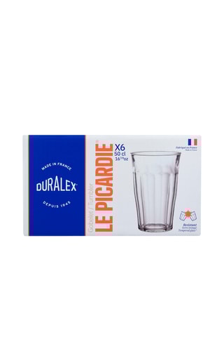 $6 verres en verre Picardie® - 50 cl