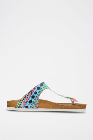 $Tongs Colors of Patterns Ciel et vert