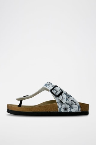 $Tongs Life is Beautiful - Bleu et blanc