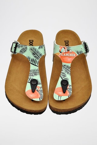 $Tongs Be A Flamingo Blanc et vert clair