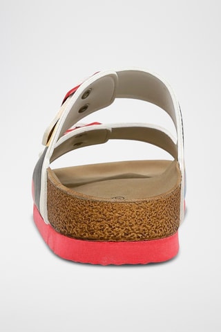 $Mules Bauhaus Birdie - Ecru et rouge
