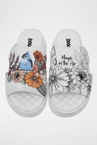 $Mules en cuir vegan Magic in the Air - Blanc