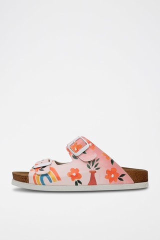 $Mules Flowers and Fruits Saumon et orange